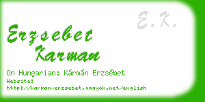 erzsebet karman business card