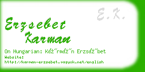 erzsebet karman business card